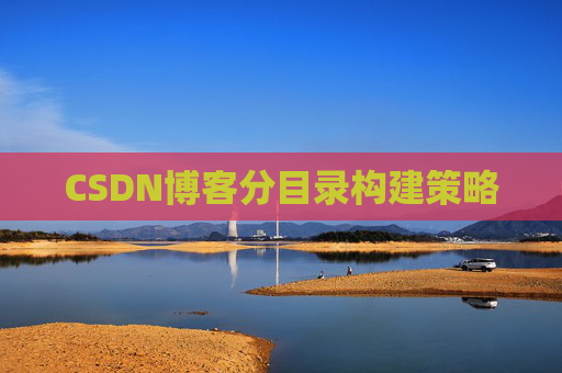 CSDN博客分目录构建策略